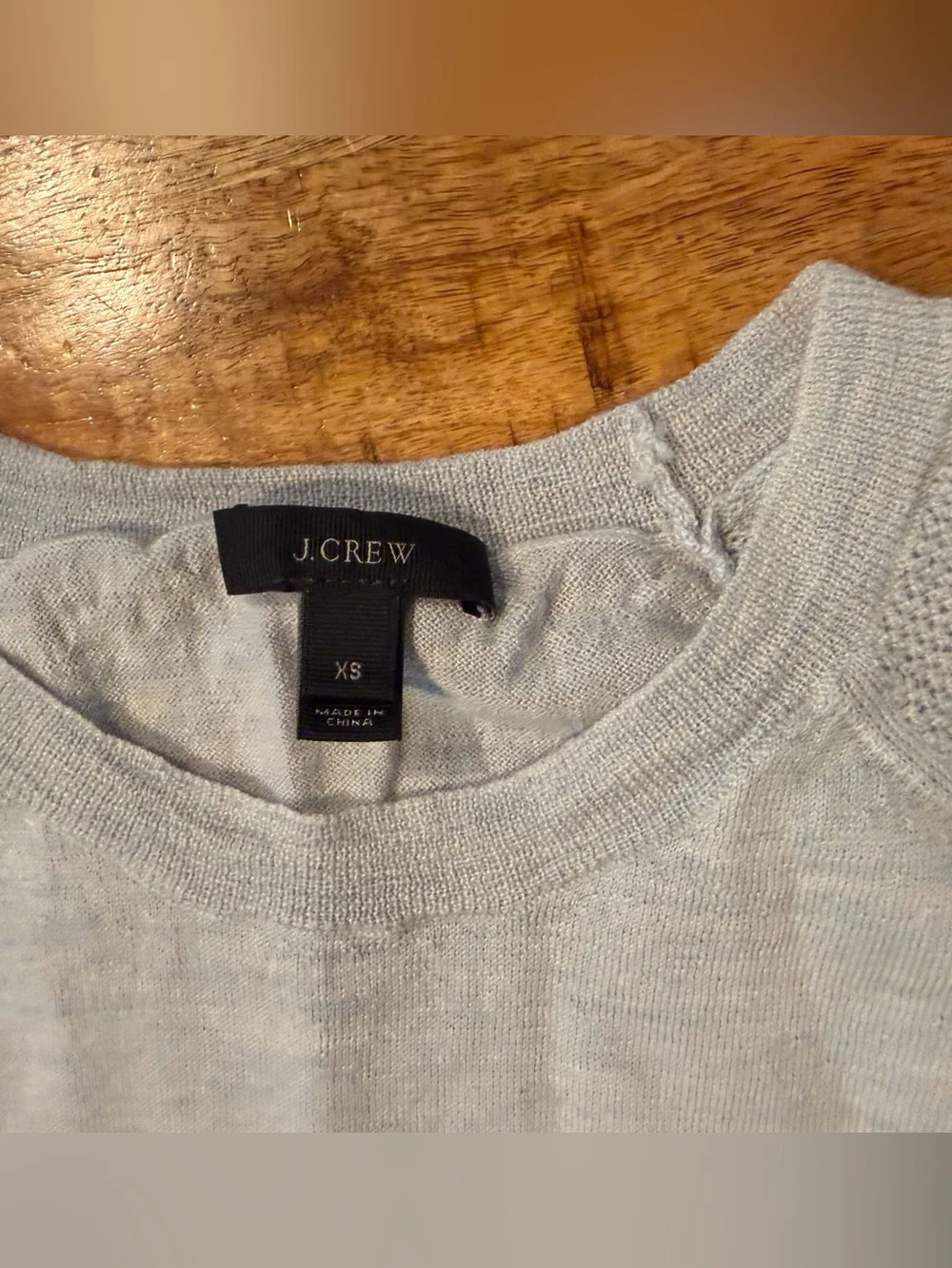 J.Crew Gray Lightweight Knit 3/4 Sleeve Sweater Top Size Small